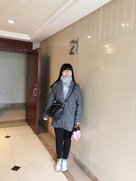 「Levi's（リーバイス）のアイテム（チェスターコート）」を使った、ジェーン ちゃんさん（レディース・158cm）の冬コーディネート