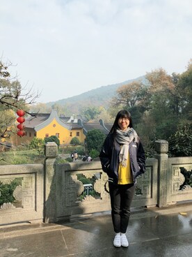 「秋冬」｜「アイテム（スタジャン）」を使った、ジェーン ちゃんさん（レディース・158cm）の秋コーディネート