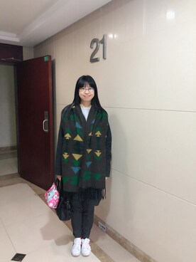 「RAY CASSIN（レイカズン）のアイテム（チェスターコート）」を使った、ジェーン ちゃんさん（レディース・158cm）の冬コーディネート