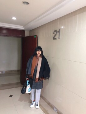 「RADLEY（ラドリー）のアイテム」を使った、ジェーン ちゃんさん（レディース・158cm）の冬コーディネート