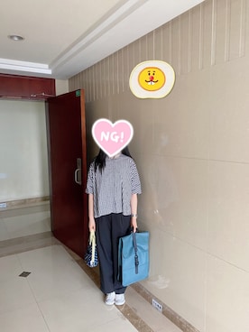 「RAINS（レインズ）のアイテム（バッグ）」を使った、ジェーン ちゃんさん（レディース・158cm）の夏コーディネート