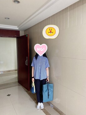 「RAINS（レインズ）のアイテム（バッグ）」を使った、ジェーン ちゃんさん（レディース・158cm）の夏コーディネート