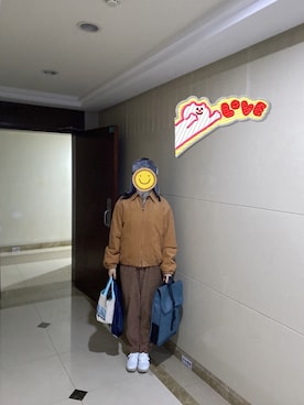 「RIPNDIP（リップンディップ）のアイテム（帽子）」を使った、ジェーン ちゃんさん（レディース・158cm）の冬コーディネート