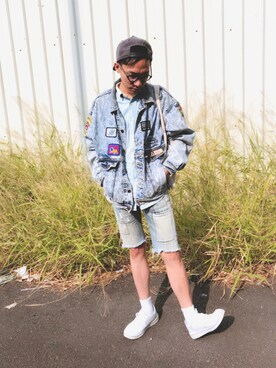 「Timberland（ティンバーランド）のアイテム（帽子）」を使った、Hsingさん（メンズ・165cm）の冬コーディネート