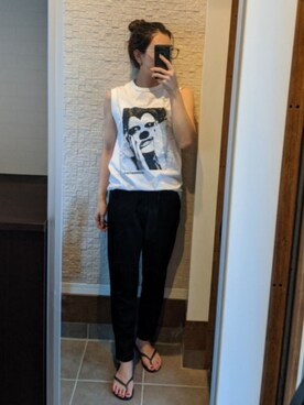 「BEAMS（ビームス）のアイテム（ピアス（両耳用））」を使った、mmmさん（レディース・159cm）の夏コーディネート
