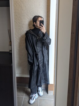 「ナイキスニーカー」｜「アイテム（ナイロンジャケット）」を使った、mmmさん（レディース・160cm）の冬コーディネート