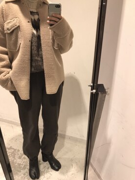 「Maison Margiela（メゾンマルジェラ）のアイテム（ブーツ）」を使った、akarinsさん（レディース・159cm）の秋コーディネート