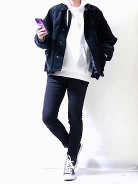 「白ソックス」｜Ryoooさん（メンズ・177cm）の冬コーディネート