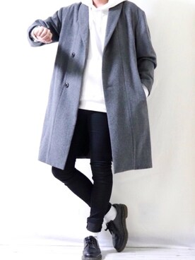 「Dr. Martens（ドクターマーチン）のDr.Martens / ドクターマーチン 1461 3EYE GIBSON SHOE 3ホール ギブソン シューズ ブーツ（ブーツ）」を使った、Ryoooさん（メンズ・177cm）の冬コーディネート