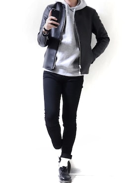 「Dr. Martens（ドクターマーチン）のDr.Martens / ドクターマーチン 1461 3EYE GIBSON SHOE 3ホール ギブソン シューズ ブーツ（ブーツ）」を使った、Ryoooさん（メンズ・177cm）の冬コーディネート