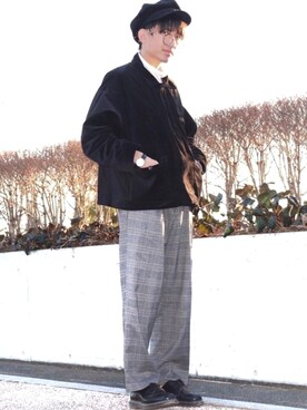 「Dr. Martens（ドクターマーチン）のDr.Martens / ドクターマーチン 1461 3EYE GIBSON SHOE 3ホール ギブソン シューズ ブーツ（ブーツ）」を使った、Ryoooさん（メンズ・177cm）の冬コーディネート