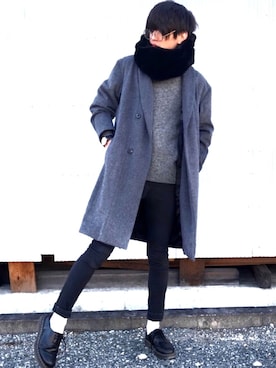 「Dr. Martens（ドクターマーチン）のDr.Martens / ドクターマーチン 1461 3EYE GIBSON SHOE 3ホール ギブソン シューズ ブーツ（ブーツ）」を使った、Ryoooさん（メンズ・177cm）の冬コーディネート