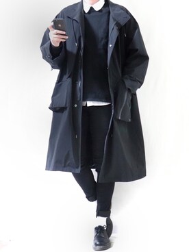 「Dr. Martens（ドクターマーチン）のDr.Martens / ドクターマーチン 1461 3EYE GIBSON SHOE 3ホール ギブソン シューズ ブーツ（ブーツ）」を使った、Ryoooさん（メンズ・177cm）の冬コーディネート