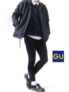 「Dr. Martens（ドクターマーチン）のDr.Martens / ドクターマーチン 1461 3EYE GIBSON SHOE 3ホール ギブソン シューズ ブーツ（ブーツ）」を使った、Ryoooさん（メンズ・177cm）の冬コーディネート