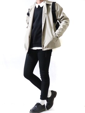 「Dr. Martens（ドクターマーチン）のDr.Martens / ドクターマーチン 1461 3EYE GIBSON SHOE 3ホール ギブソン シューズ ブーツ（ブーツ）」を使った、Ryoooさん（メンズ・177cm）の冬コーディネート