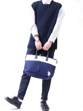 「Dr. Martens（ドクターマーチン）のDr.Martens / ドクターマーチン 1461 3EYE GIBSON SHOE 3ホール ギブソン シューズ ブーツ（ブーツ）」を使った、Ryoooさん（メンズ・177cm）の春コーディネート