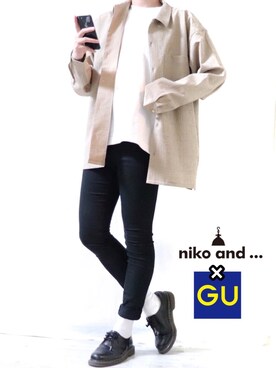 「Dr. Martens（ドクターマーチン）のDr.Martens / ドクターマーチン 1461 3EYE GIBSON SHOE 3ホール ギブソン シューズ ブーツ（ブーツ）」を使った、Ryoooさん（メンズ・177cm）の春コーディネート