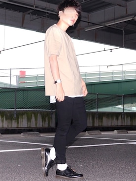 「Dr. Martens（ドクターマーチン）のDr.Martens / ドクターマーチン 1461 3EYE GIBSON SHOE 3ホール ギブソン シューズ ブーツ（ブーツ）」を使った、Ryoooさん（メンズ・178cm）の夏コーディネート