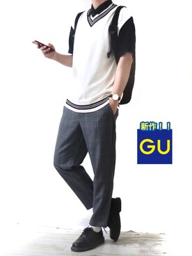 「Dr. Martens（ドクターマーチン）のDr.Martens / ドクターマーチン 1461 3EYE GIBSON SHOE 3ホール ギブソン シューズ ブーツ（ブーツ）」を使った、Ryoooさん（メンズ・177cm）の夏コーディネート