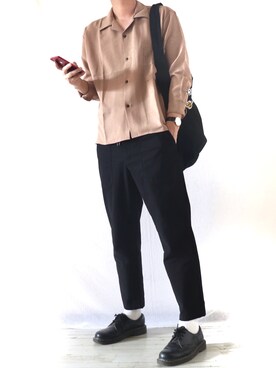 「Dr. Martens（ドクターマーチン）のDr.Martens / ドクターマーチン 1461 3EYE GIBSON SHOE 3ホール ギブソン シューズ ブーツ（ブーツ）」を使った、Ryoooさん（メンズ・177cm）の夏コーディネート