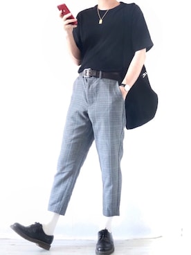 「Dr. Martens（ドクターマーチン）のDr.Martens / ドクターマーチン 1461 3EYE GIBSON SHOE 3ホール ギブソン シューズ ブーツ（ブーツ）」を使った、Ryoooさん（メンズ・177cm）の夏コーディネート