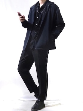 「Dr. Martens（ドクターマーチン）のDr.Martens / ドクターマーチン 1461 3EYE GIBSON SHOE 3ホール ギブソン シューズ ブーツ（ブーツ）」を使った、Ryoooさん（メンズ・178cm）の秋コーディネート