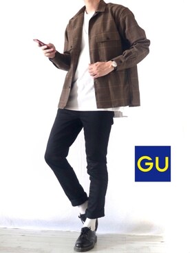 「Dr. Martens（ドクターマーチン）のDr.Martens / ドクターマーチン 1461 3EYE GIBSON SHOE 3ホール ギブソン シューズ ブーツ（ブーツ）」を使った、Ryoooさん（メンズ・178cm）の秋コーディネート