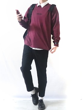 「Dr. Martens（ドクターマーチン）のDr.Martens / ドクターマーチン 1461 3EYE GIBSON SHOE 3ホール ギブソン シューズ ブーツ（ブーツ）」を使った、Ryoooさん（メンズ・178cm）の秋コーディネート