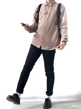 「Dr. Martens（ドクターマーチン）のDr.Martens / ドクターマーチン 1461 3EYE GIBSON SHOE 3ホール ギブソン シューズ ブーツ（ブーツ）」を使った、Ryoooさん（メンズ・178cm）の秋コーディネート