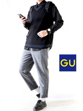 「Dr. Martens（ドクターマーチン）のDr.Martens / ドクターマーチン 1461 3EYE GIBSON SHOE 3ホール ギブソン シューズ ブーツ（ブーツ）」を使った、Ryoooさん（メンズ・178cm）の秋コーディネート