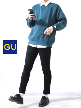 「Dr. Martens（ドクターマーチン）のDr.Martens / ドクターマーチン 1461 3EYE GIBSON SHOE 3ホール ギブソン シューズ ブーツ（ブーツ）」を使った、Ryoooさん（メンズ・178cm）の秋コーディネート