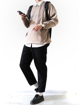 「Dr. Martens（ドクターマーチン）のDr.Martens / ドクターマーチン 1461 3EYE GIBSON SHOE 3ホール ギブソン シューズ ブーツ（ブーツ）」を使った、Ryoooさん（メンズ・178cm）の秋コーディネート