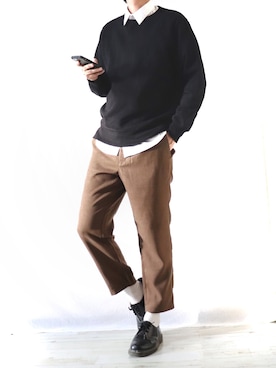 「Dr. Martens（ドクターマーチン）のDr.Martens / ドクターマーチン 1461 3EYE GIBSON SHOE 3ホール ギブソン シューズ ブーツ（ブーツ）」を使った、Ryoooさん（メンズ・178cm）の秋コーディネート