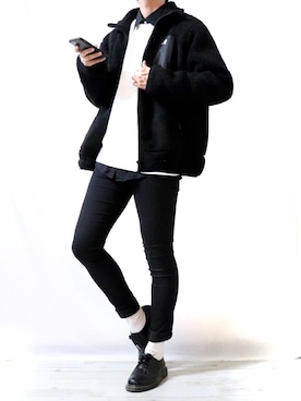 「Dr. Martens（ドクターマーチン）のDr.Martens / ドクターマーチン 1461 3EYE GIBSON SHOE 3ホール ギブソン シューズ ブーツ（ブーツ）」を使った、Ryoooさん（メンズ・178cm）の秋コーディネート