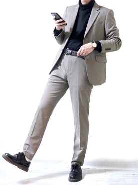 「Dr. Martens（ドクターマーチン）のDr.Martens / ドクターマーチン 1461 3EYE GIBSON SHOE 3ホール ギブソン シューズ ブーツ（ブーツ）」を使った、Ryoooさん（メンズ・178cm）の秋コーディネート