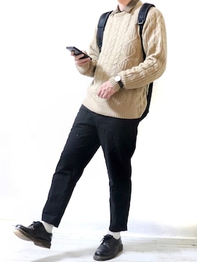 「Dr. Martens（ドクターマーチン）のDr.Martens / ドクターマーチン 1461 3EYE GIBSON SHOE 3ホール ギブソン シューズ ブーツ（ブーツ）」を使った、Ryoooさん（メンズ・178cm）の秋コーディネート