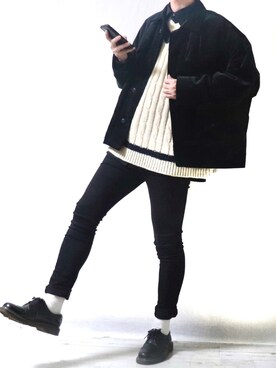 「Dr. Martens（ドクターマーチン）のDr.Martens / ドクターマーチン 1461 3EYE GIBSON SHOE 3ホール ギブソン シューズ ブーツ（ブーツ）」を使った、Ryoooさん（メンズ・178cm）の秋コーディネート
