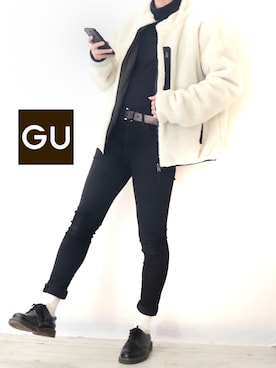 「Dr. Martens（ドクターマーチン）のDr.Martens / ドクターマーチン 1461 3EYE GIBSON SHOE 3ホール ギブソン シューズ ブーツ（ブーツ）」を使った、Ryoooさん（メンズ・178cm）の冬コーディネート