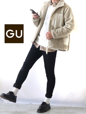 「Dr. Martens（ドクターマーチン）のDr.Martens / ドクターマーチン 1461 3EYE GIBSON SHOE 3ホール ギブソン シューズ ブーツ（ブーツ）」を使った、Ryoooさん（メンズ・178cm）の冬コーディネート