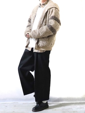 「Dr. Martens（ドクターマーチン）のDr.Martens / ドクターマーチン 1461 3EYE GIBSON SHOE 3ホール ギブソン シューズ ブーツ（ブーツ）」を使った、Ryoooさん（メンズ・178cm）の冬コーディネート