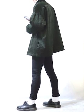 「Dr. Martens（ドクターマーチン）のDr.Martens / ドクターマーチン 1461 3EYE GIBSON SHOE 3ホール ギブソン シューズ ブーツ（ブーツ）」を使った、Ryoooさん（メンズ・178cm）の冬コーディネート