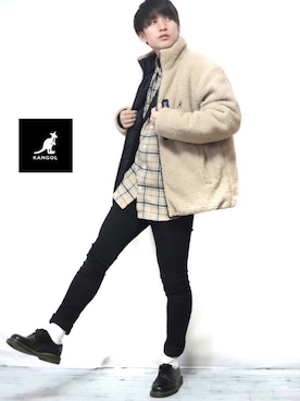 「Dr. Martens（ドクターマーチン）のDr.Martens / ドクターマーチン 1461 3EYE GIBSON SHOE 3ホール ギブソン シューズ ブーツ（ブーツ）」を使った、Ryoooさん（メンズ・178cm）の冬コーディネート