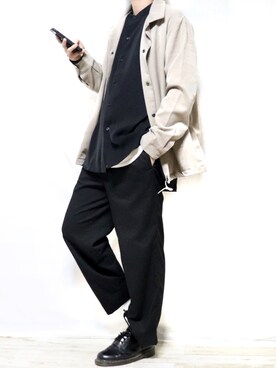 「Dr. Martens（ドクターマーチン）のDr.Martens / ドクターマーチン 1461 3EYE GIBSON SHOE 3ホール ギブソン シューズ ブーツ（ブーツ）」を使った、Ryoooさん（メンズ・178cm）の冬コーディネート