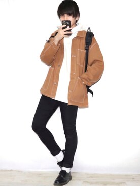「URBANRESEARCH」｜「アイテム（その他）」を使った、Ryoooさん（メンズ・178cm）の冬コーディネート