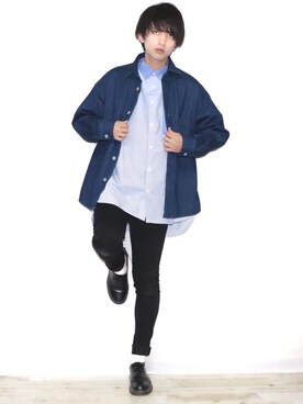 「Dr. Martens（ドクターマーチン）のDr.Martens / ドクターマーチン 1461 3EYE GIBSON SHOE 3ホール ギブソン シューズ ブーツ（ブーツ）」を使った、Ryoooさん（メンズ・178cm）の春コーディネート