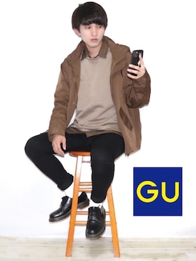 「Dr. Martens（ドクターマーチン）のDr.Martens / ドクターマーチン 1461 3EYE GIBSON SHOE 3ホール ギブソン シューズ ブーツ（ブーツ）」を使った、Ryoooさん（メンズ・178cm）の春コーディネート