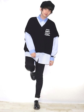 「Dr. Martens（ドクターマーチン）のDr.Martens / ドクターマーチン 1461 3EYE GIBSON SHOE 3ホール ギブソン シューズ ブーツ（ブーツ）」を使った、Ryoooさん（メンズ・178cm）の春コーディネート