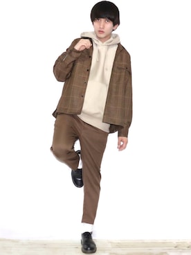 「Dr. Martens（ドクターマーチン）のDr.Martens / ドクターマーチン 1461 3EYE GIBSON SHOE 3ホール ギブソン シューズ ブーツ（ブーツ）」を使った、Ryoooさん（メンズ・178cm）の春コーディネート