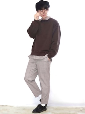 「Dr. Martens（ドクターマーチン）のDr.Martens / ドクターマーチン 1461 3EYE GIBSON SHOE 3ホール ギブソン シューズ ブーツ（ブーツ）」を使った、Ryoooさん（メンズ・178cm）の春コーディネート