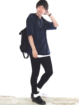 「Dr. Martens（ドクターマーチン）のDr.Martens / ドクターマーチン 1461 3EYE GIBSON SHOE 3ホール ギブソン シューズ ブーツ（ブーツ）」を使った、Ryoooさん（メンズ・178cm）の春コーディネート